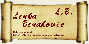Lenka Benaković vizit kartica